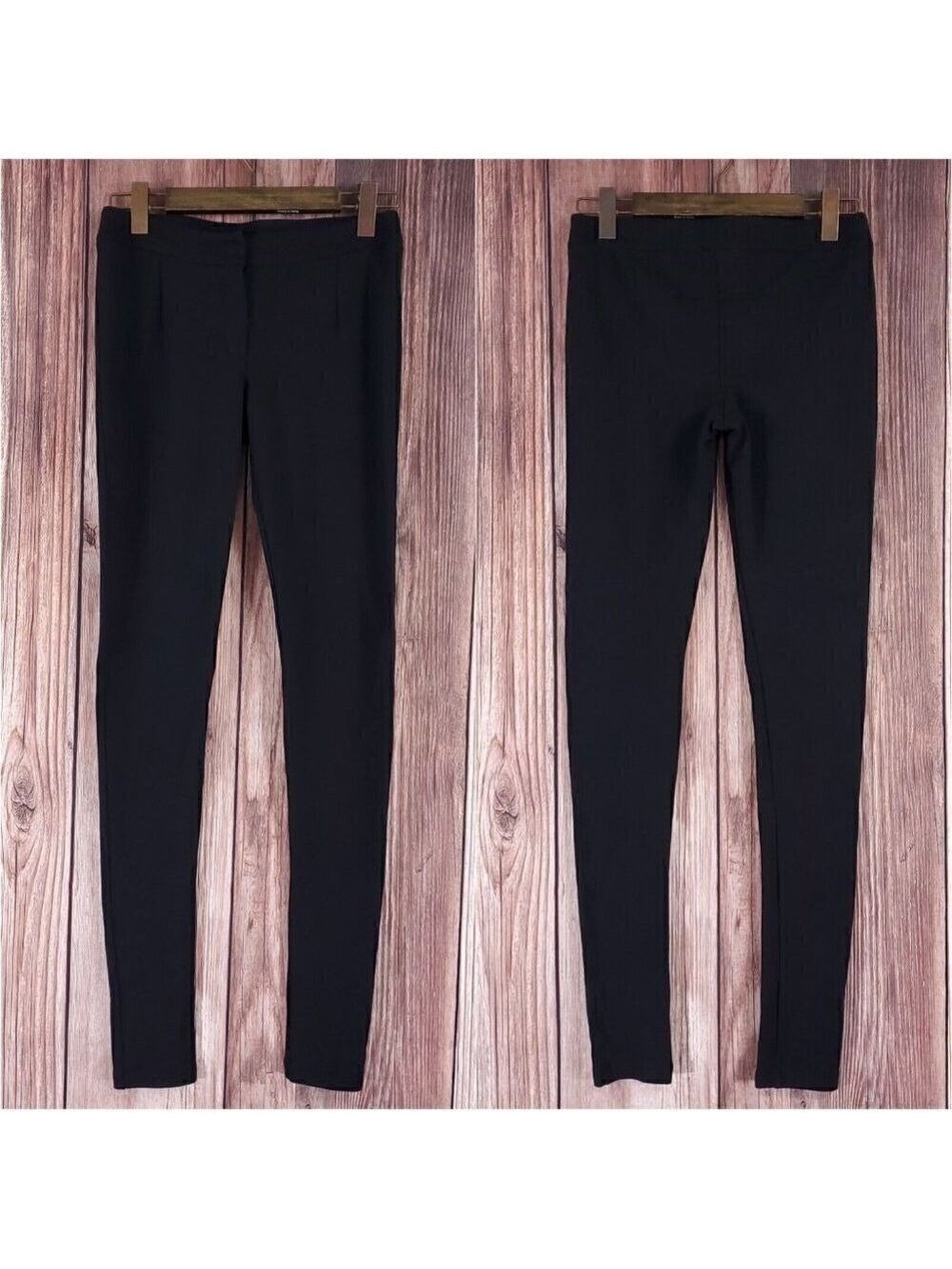 Givenchy Womens Size 40 Black Pleated Super Skinny Pants Cotton Blend Stretch